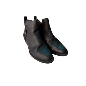 Simply Vera Wang‎ Black Ankle Boot Moto Biker Goth Emu Sz 9